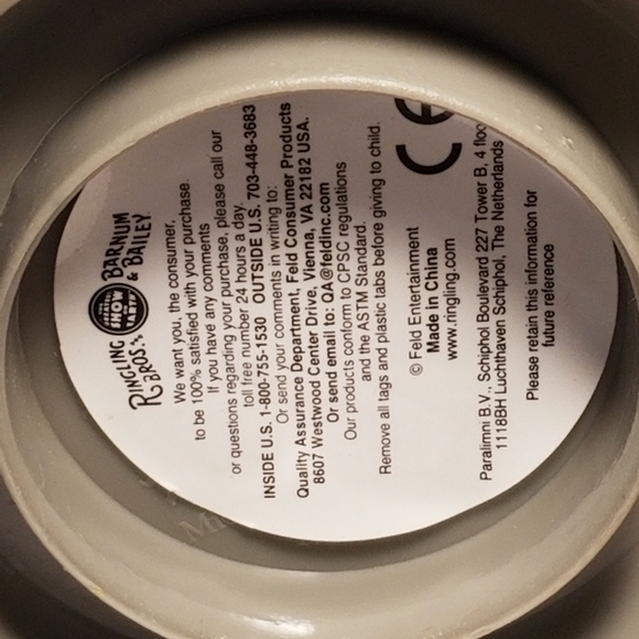 Greatest Show on Earth Ringling Bros Barnum Bailey Circus Elephant Head Cup - Picture 10 of 10